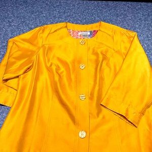 Cold water creek gold fully-lined button up jacket-w18.